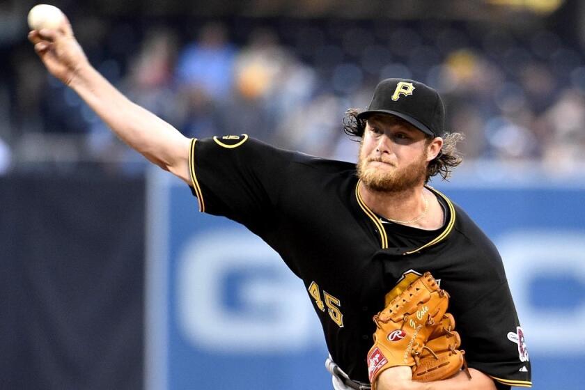 Pirates starting pitcher Gerrit Cole is 6-3 with a 3.64 earned-run average this season.