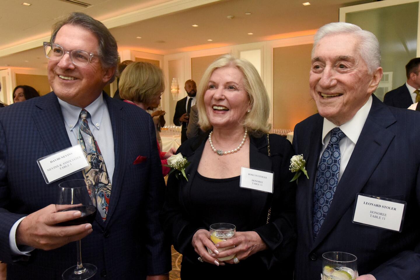 David Nevins with Ros and Len Stoler at the Baltimore Sun Hall of Fame party at the Center Club.