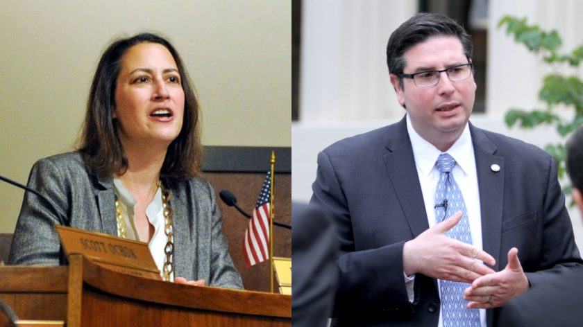 Glendale City Councilwoman Laura Friedman, left, and City Clerk Ardy Kassakhian competed for the 43rd Assembly District seat.