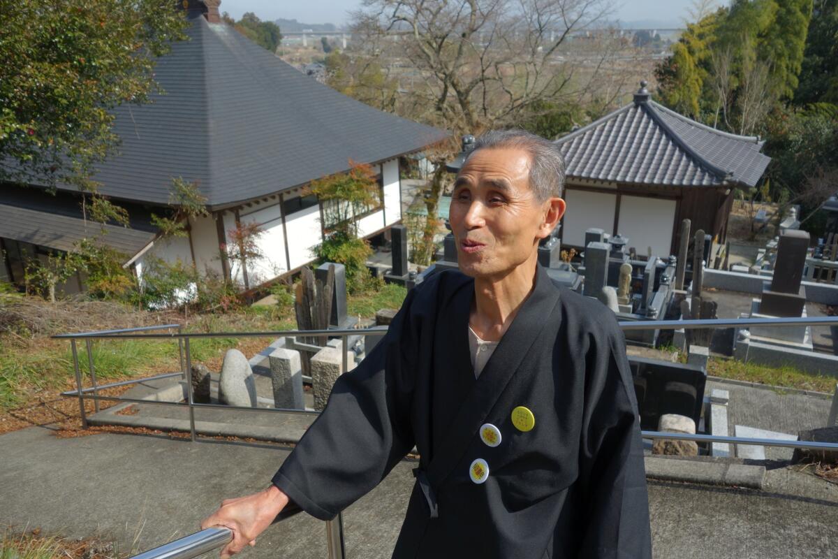 Tokuo Hayawaka, a longtime anti-nuclear activist and Buddhist priest in the town of Naraha, Japan, says the number of the dead in the town may now outnumber the living.
