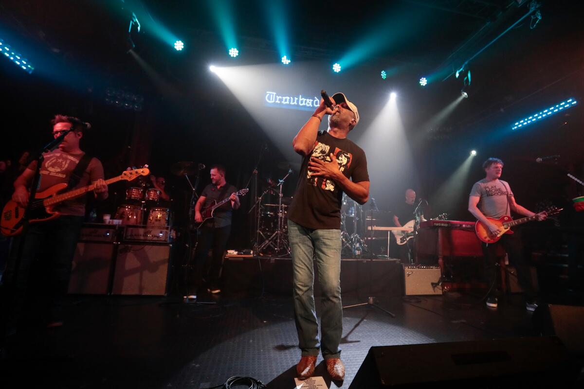 Darius Rucker leads Hootie & the Blowfish at the Troubadour on Monday night.