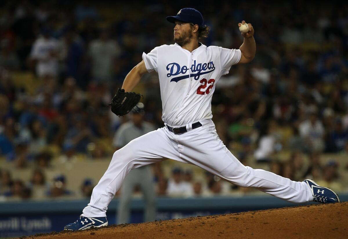 Clayton Kershaw held the Padres to one run on three hits over eight innings as the Dodgers' ace won his 15th decision of the season.