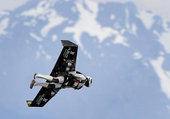 Jetman above the Swiss Alps