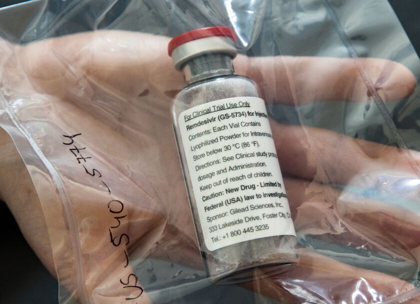 A vial of the drug remdesivir