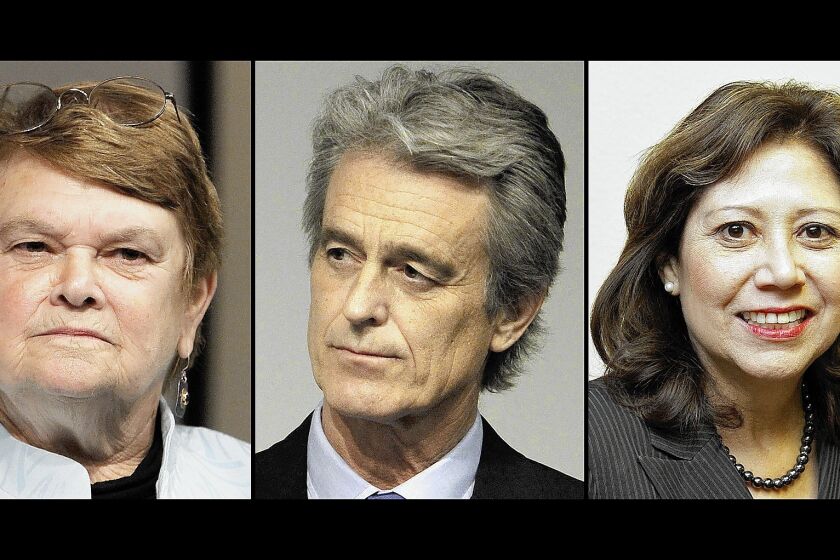 The best-known contenders in the race for two open L.A. County supervisor seats are from left, Sheila Kuehl, Bobby Shriver and Hilda Solis. All three say they would invest millions in new initiatives to improve social services for abused children.