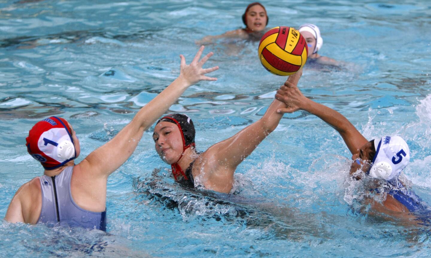 Photo Gallery: Burroughs High School girls water polo vs. Burbank High School