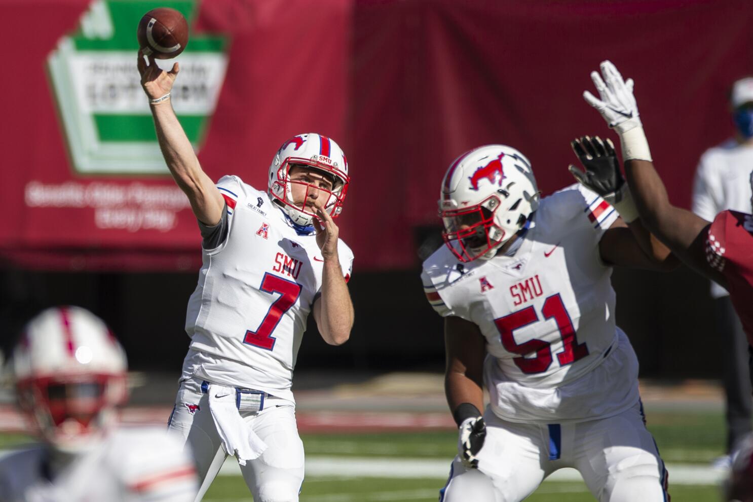 Buechele, No. 18 SMU pull away late, top undermanned Temple - The San Diego  Union-Tribune
