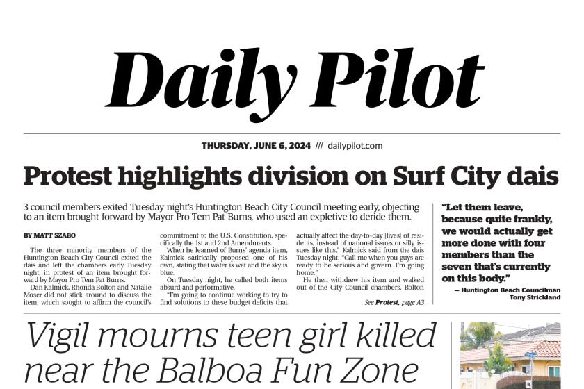 Front page of the Daily Pilot e-newspaper for Thursday, June 6, 2024.