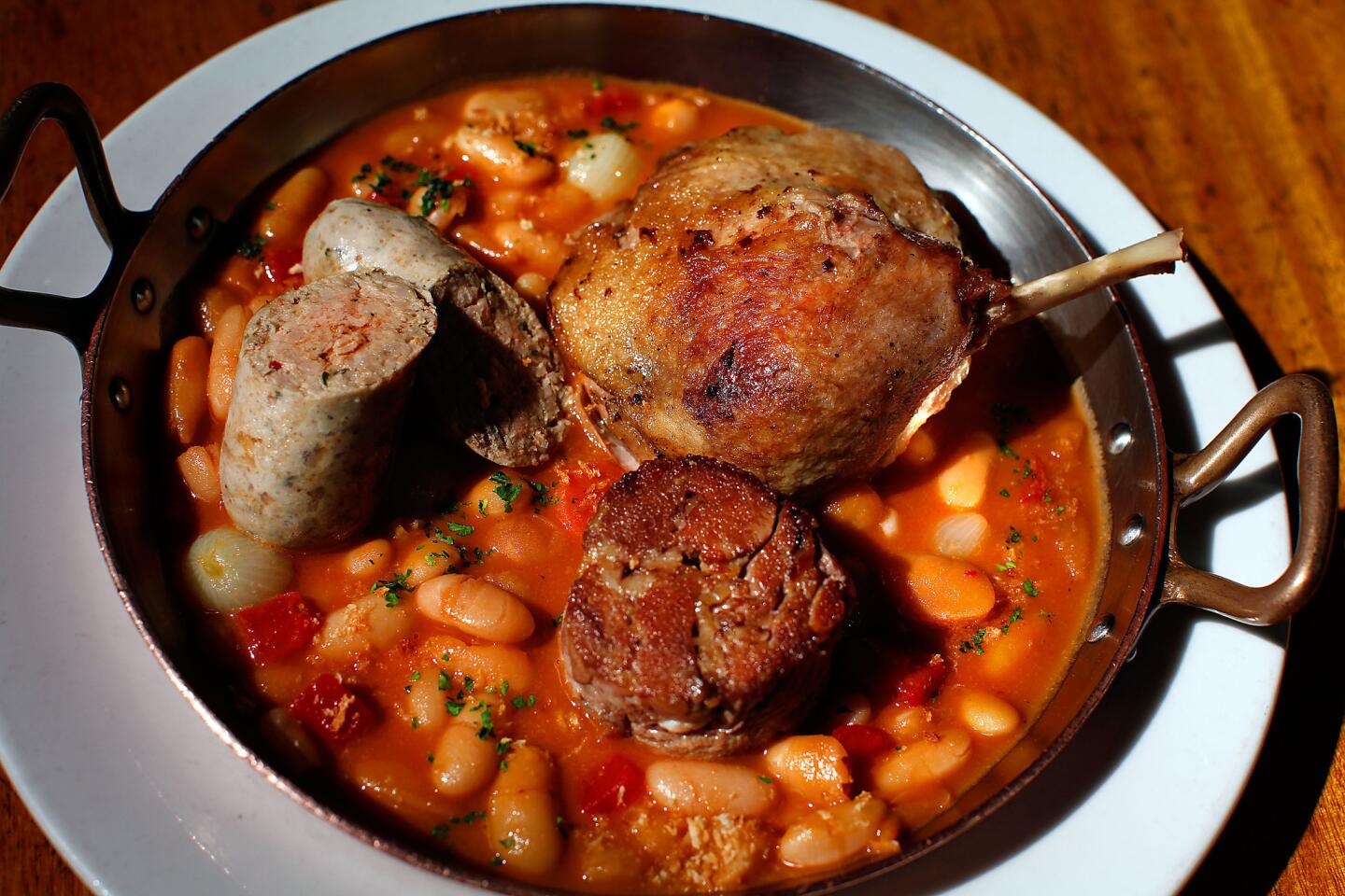 Cassoulet at Church & State bistro.