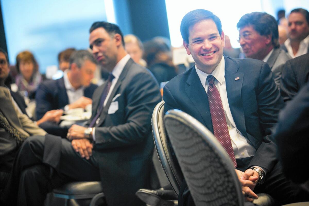 Republican presidential candidate Sen. Marco Rubio from Florida, as a young Latino, reflects the demographic wave remaking the country.