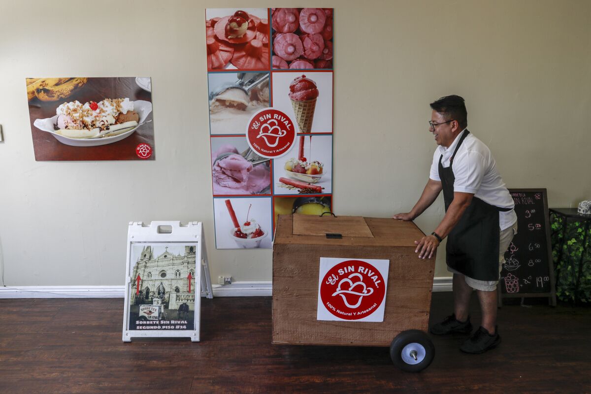 Joseph Bernal has brought Salvadoran sorbet cart El Sin Rival, founded by his grandfather, "up north" to Los Angeles.