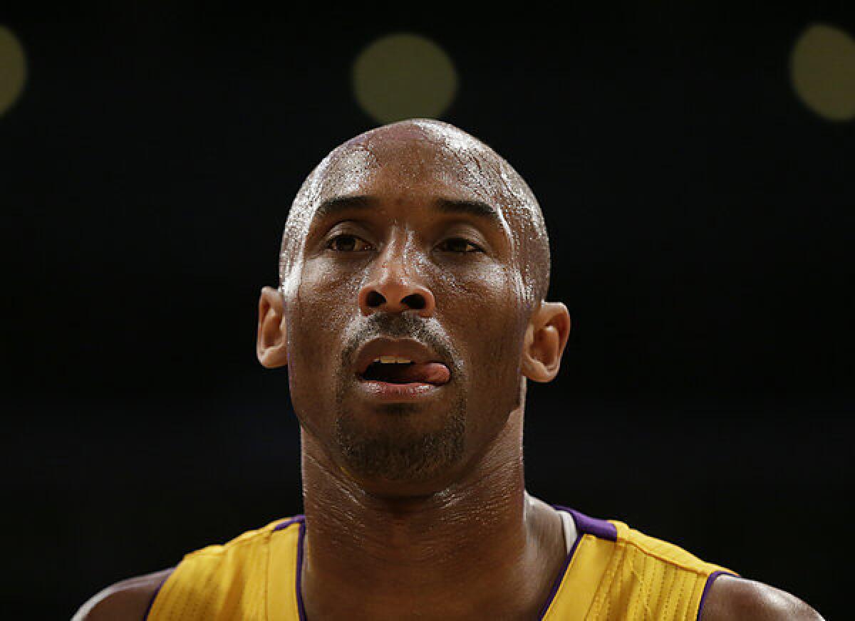 Lakers guard Kobe Bryant during a game last season against the Golden State Warriors.