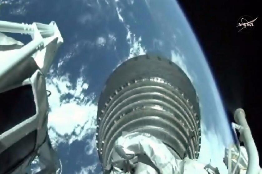 This NASA TV video grab shows a view from the International Space Station of Earth on April 18, 2017. An unmanned Orbital ATK cargo ship rocket packed with food and supplies for the astronauts living at the International Space Station blasted off Tuesday from a NASA launch pad. The barrel-shaped Cygnus spacecraft, nestled atop a white Atlas V rocket, soared into the blue sky over Cape Canaveral, Florida at 11:11 am (1511 GMT)."Liftoff of the Atlas V rocket with Cygnus and the S.S. John Glenn, extending the research legacy for living and working in space," said US space agency commentator George Diller. / AFP PHOTO / NASA TV / Handout / RESTRICTED TO EDITORIAL USE - MANDATORY CREDIT AFP PHOTO /NASA TV - NO MARKETING - NO ADVERTISING CAMPAIGNS - DISTRIBUTED AS A SERVICE TO CLIENTS HANDOUT/AFP/Getty Images ** OUTS - ELSENT, FPG, CM - OUTS * NM, PH, VA if sourced by CT, LA or MoD **
