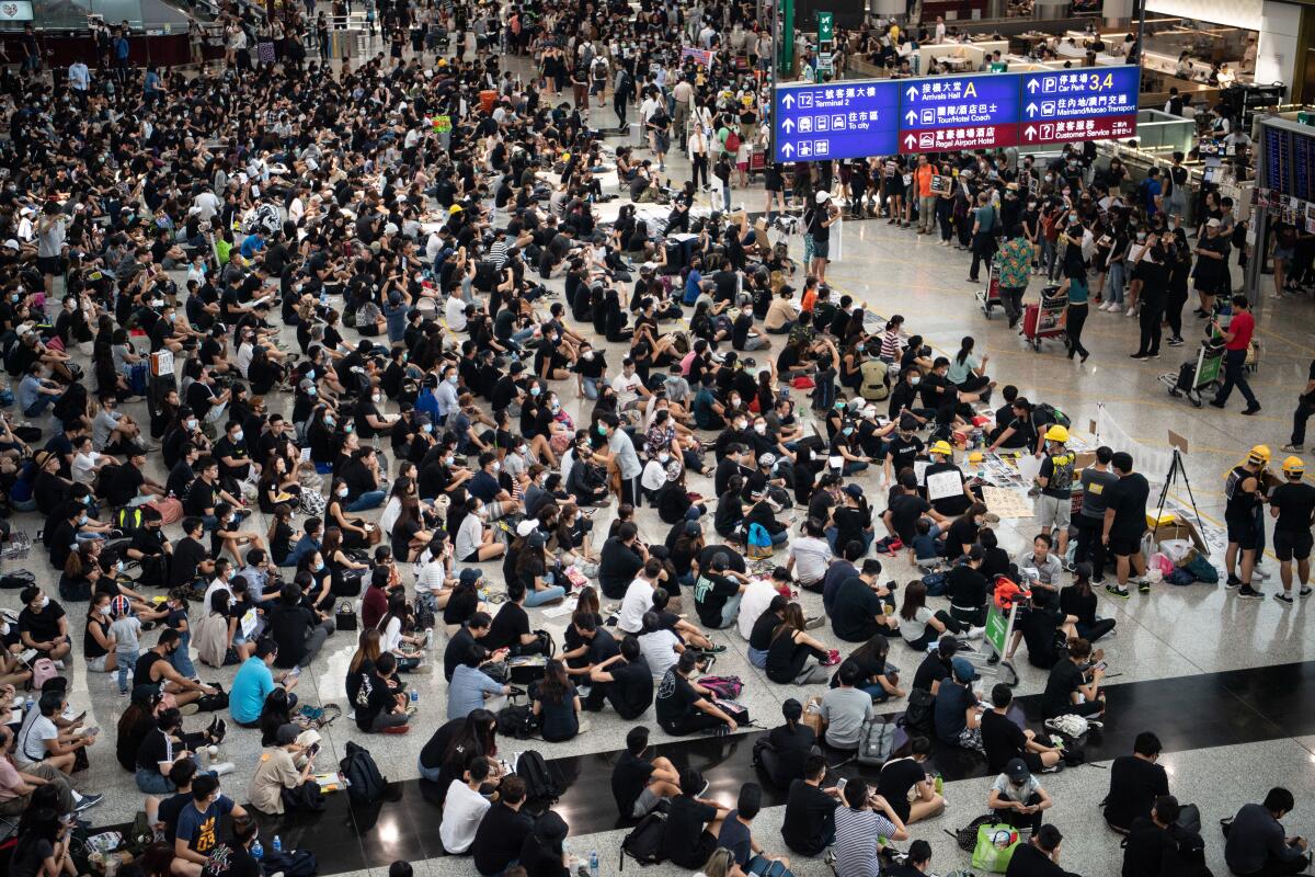 Protests at Hong Kong International Airport
