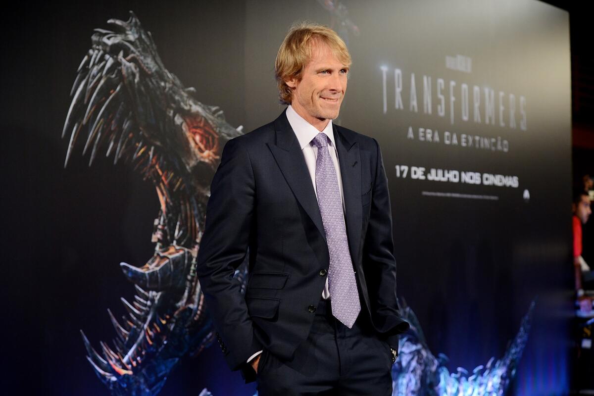 Director Michael Bay attends the premiere of Paramount Pictures' "Transformers: Age of Extinction" in Rio de Janeiro, Brazil.