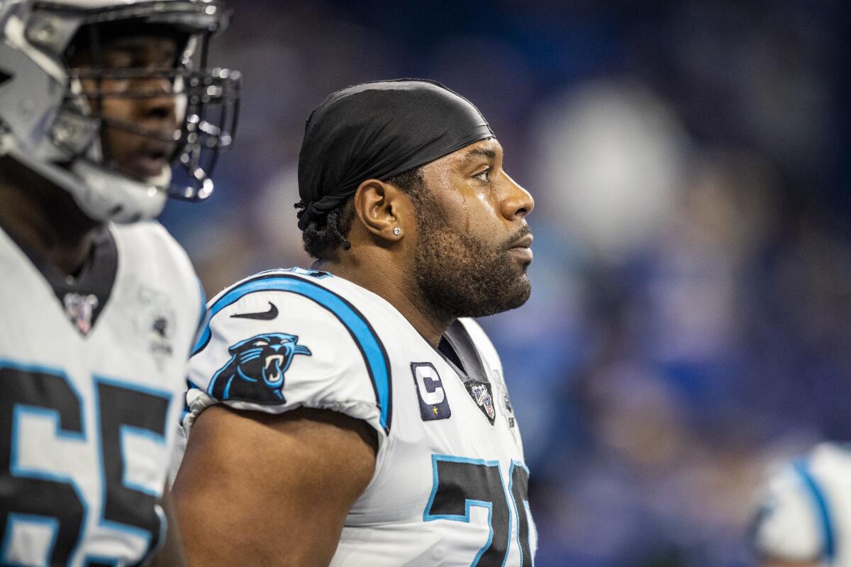 Carolina Panthers' Russell Okung Becomes First NFL Player Paid In