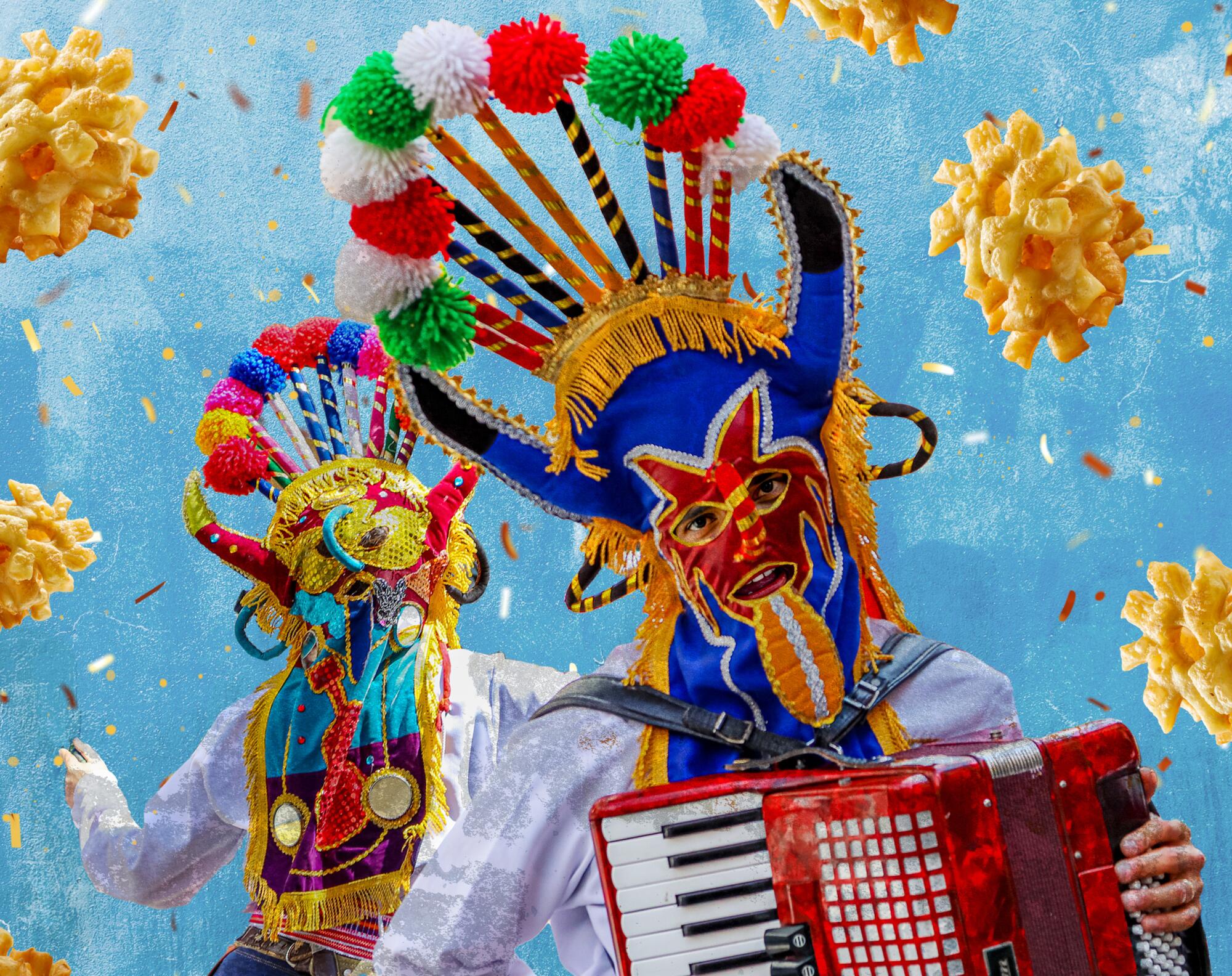 “Diablo Huma” is a character in the “Pase del Niño Viajero” parade in Cuenca, Ecuador. 