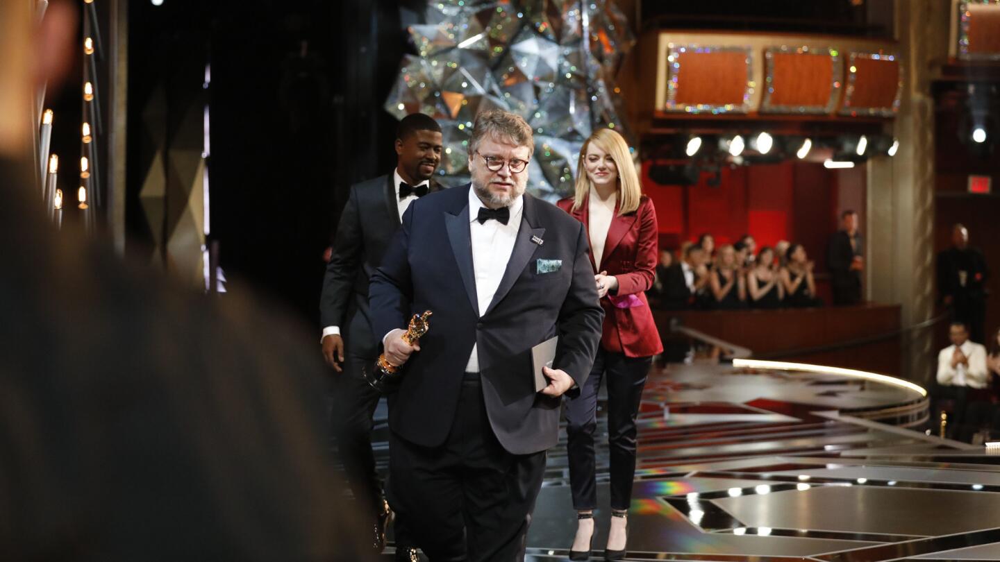 Guillermo Del Toro after winning for directing "The Shape of Water."