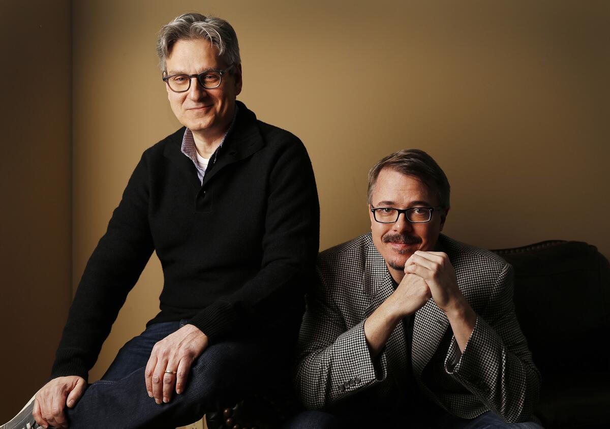 "There's been all this love for 'Breaking Bad,' and it's been nothing but a good thing for me personally," said Vince Gilligan, the show's creator, who is pictured with writer Peter Gould.