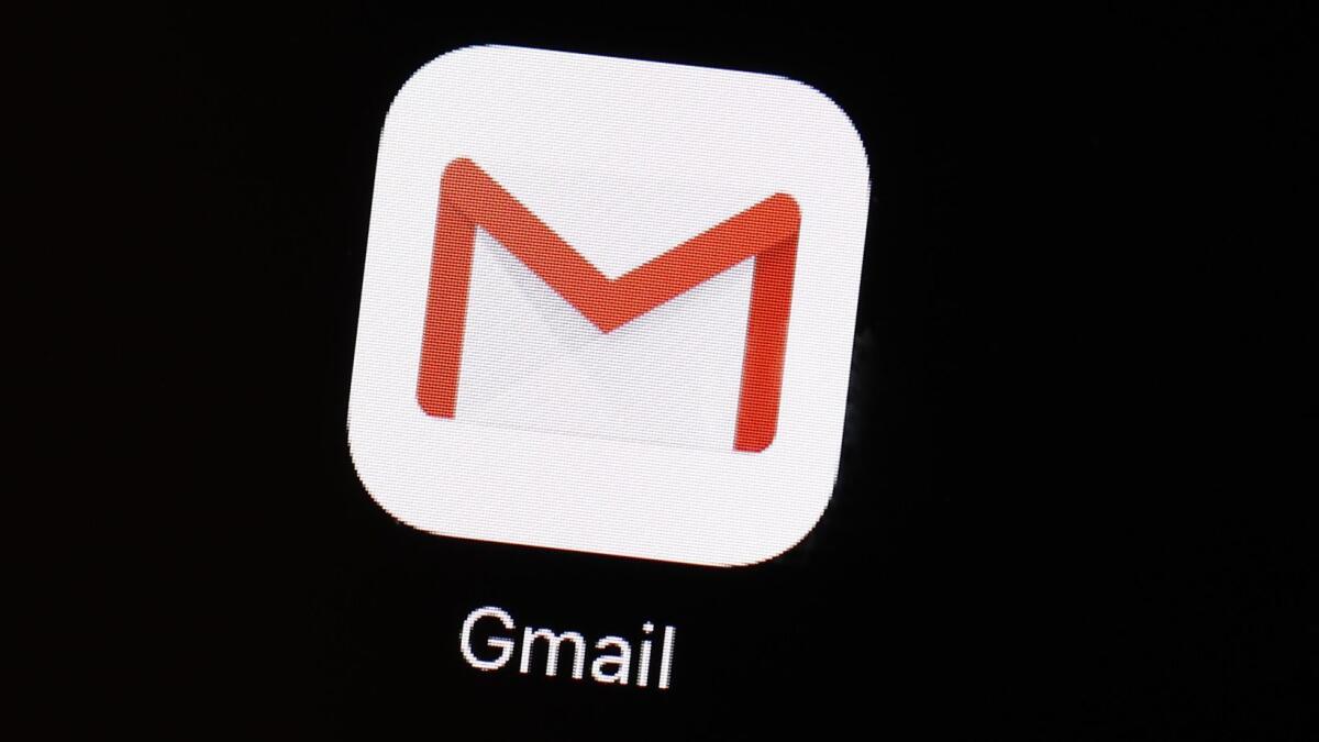 The Gmail app on an iPad
