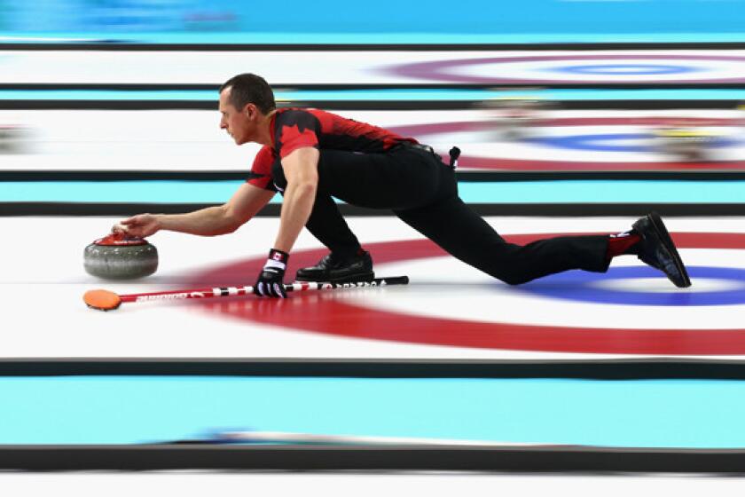 Canada's E.J. Harnden competes in a round-robin curling match against Switzerland at the 2014 Sochi Winter Olympic Games on Monday. Plenty of misconceptions surround curlers and their sport.