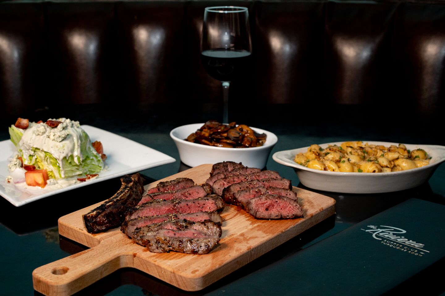 A steak dinner from the Riviera Supper Club and Turquoise Room.