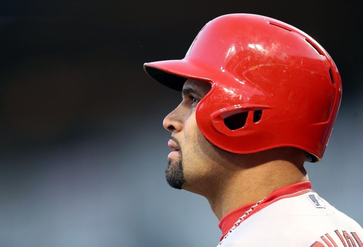 Albert Pujols does not have to worry about the reaction of fans in his former city for quite some time -- the Angels aren't due to play in St. Louis until 2016.