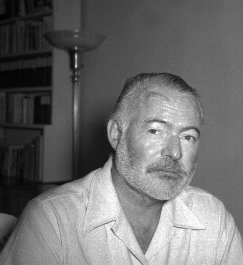 Ernest Hemingway at his Cuban country home near Havana in 1950. Hemingway wrote a letter, now up for auction, to film star Marlene Dietrich from the home in 1955.