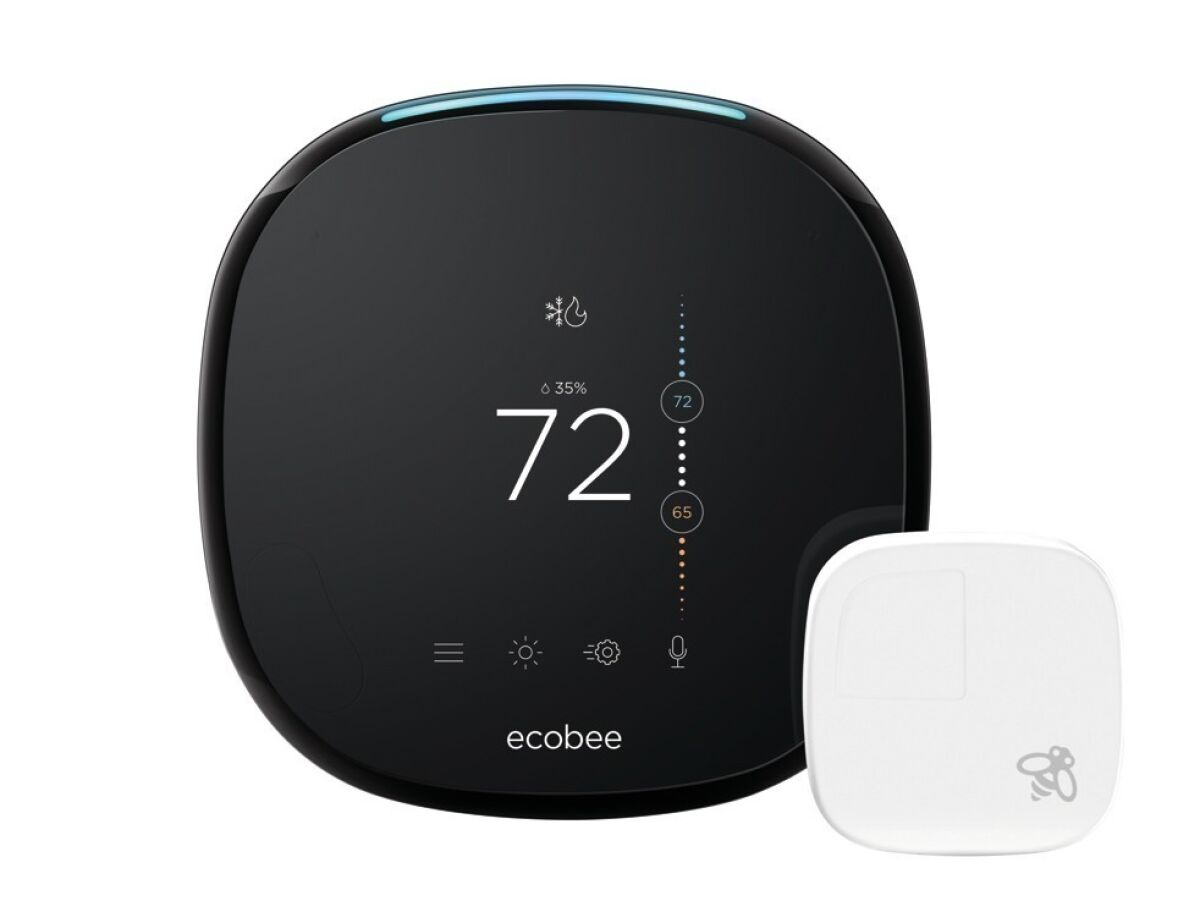 The Ecobee 4 thermostat works with sensors you put in other rooms to make sure you're getting heating or cooling where it matters.