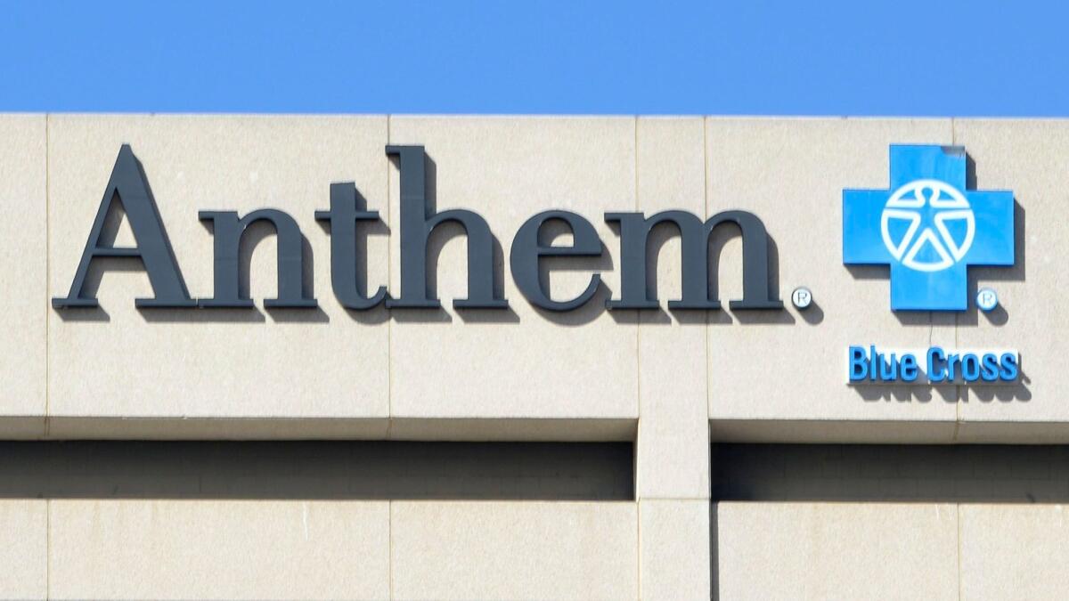 An office of Anthem Inc. in Woodland Hills in 2015. The health insurer announced Tuesday its plan to withdraw from the Obamacare exchange in Ohio, leaving the marketplace with no insurer in at least 18 counties.