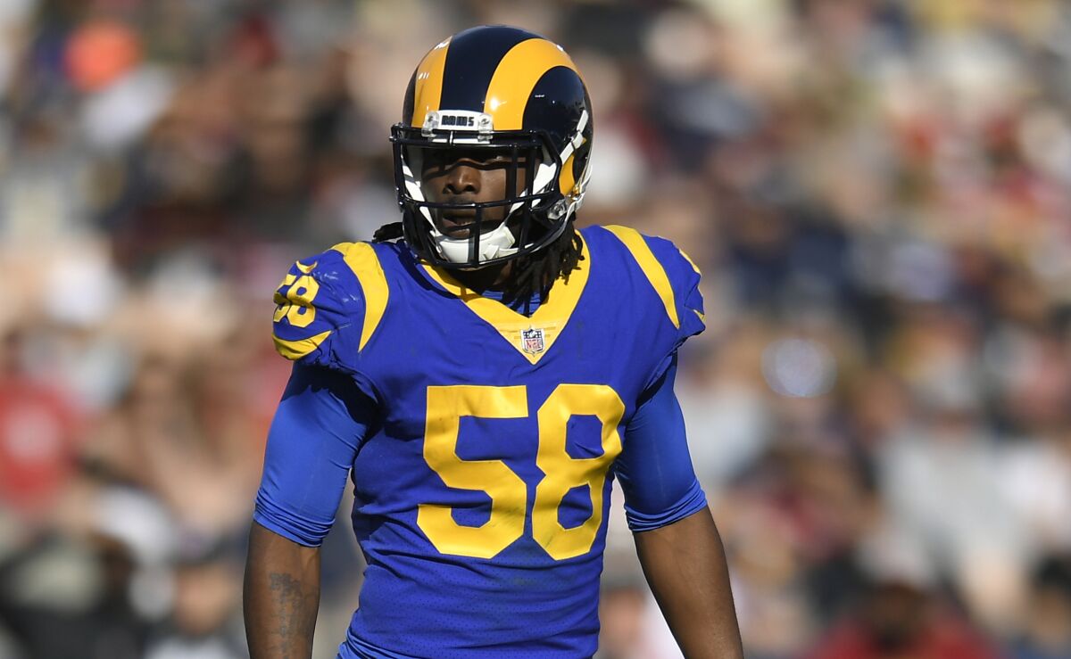 Rams linebacker Cory Littleton reportedly has agreed to a three-year, $36-million deal with the Las Vegas Raiders.