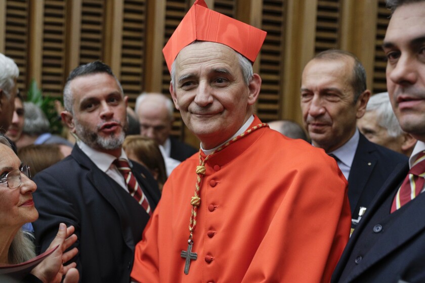 El cardenal Matteo Zuppi en el Vaticano el 5 de octubre del 2019. (AP foto/Andrew Medichini)