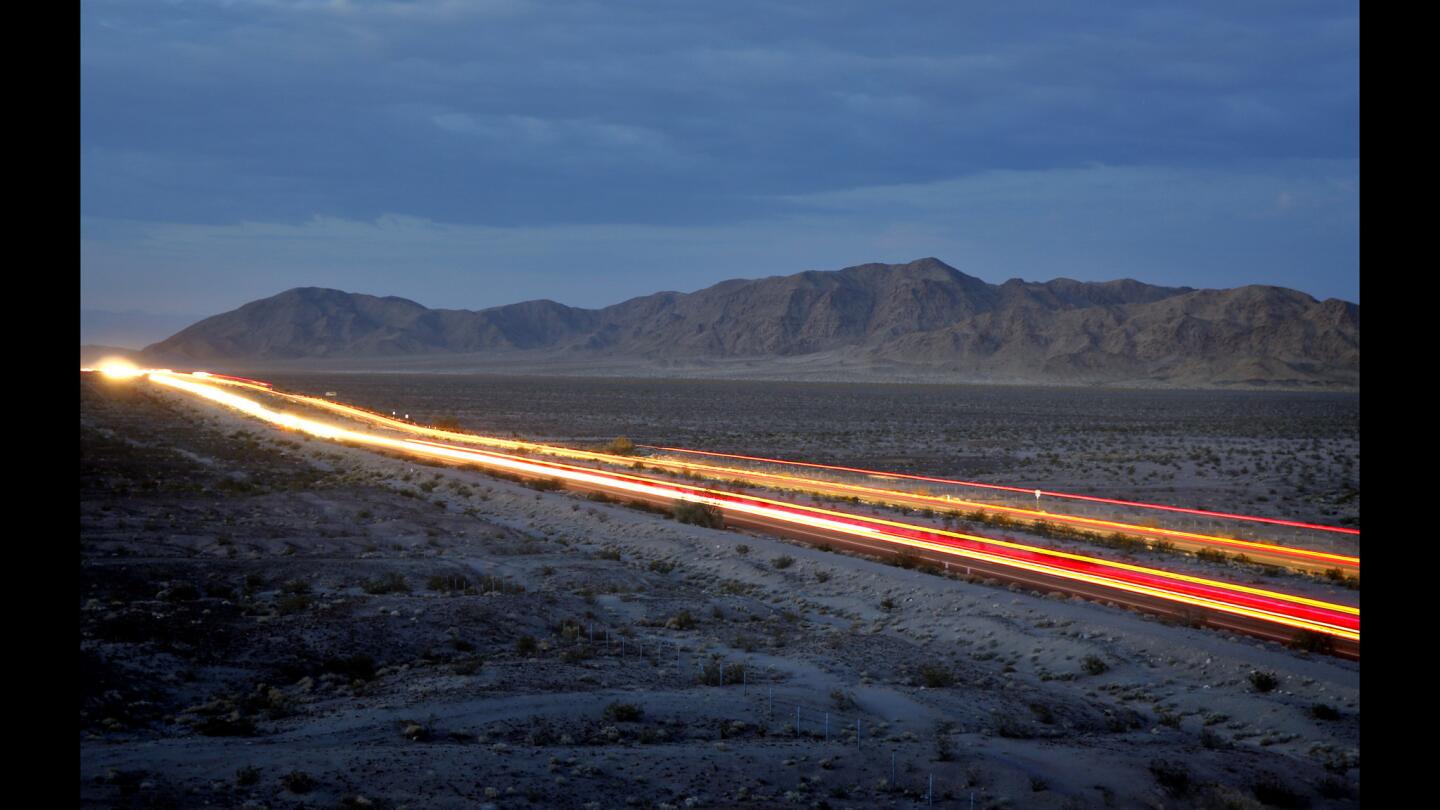 The proposed Soda Mountain Solar Project would be built along Interstate 15, just south of Baker and less than a mile from the Mojave National Preserve.