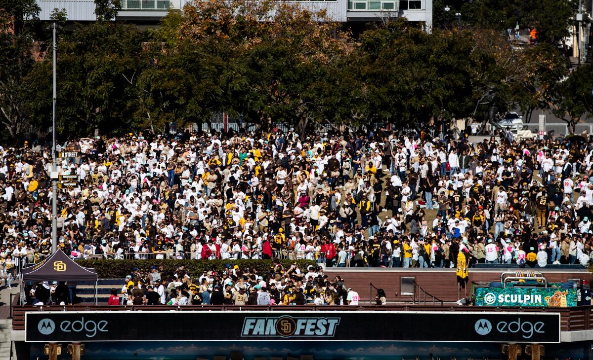 FanFest turnout creates congestion in and around Petco Park - The