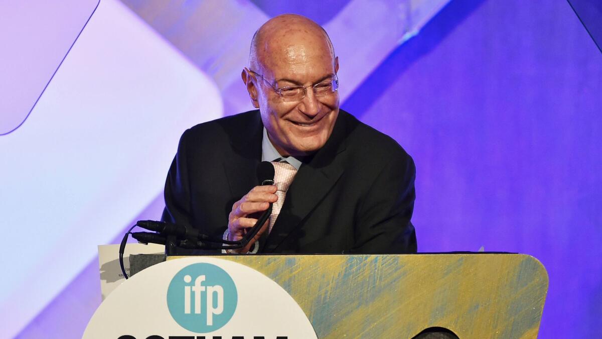 Producer Arnon Milchan accepts the Film Tribute Award at the 26th Annual Gotham Independent Film Awards on Nov. 28.