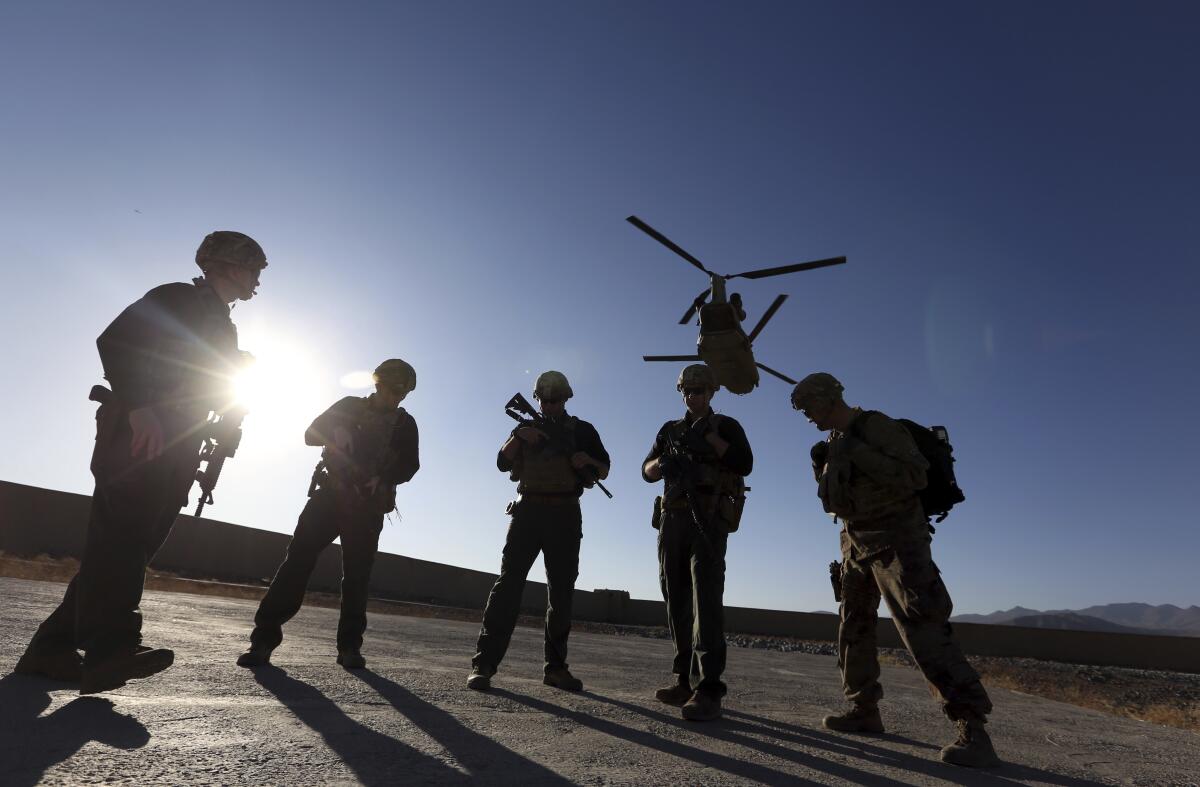 American soldiers in Afghanistan's Logar province in 2017.