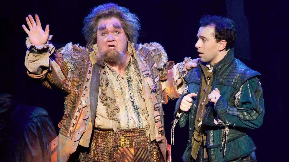 Blake Hammond, left, and Rob McClure in "Something Rotten!" at Segerstrom Center for the Arts. (Jeremy Daniel)