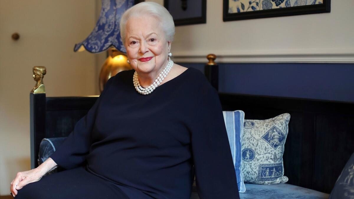 Olivia de Havilland in 2016 in Paris.