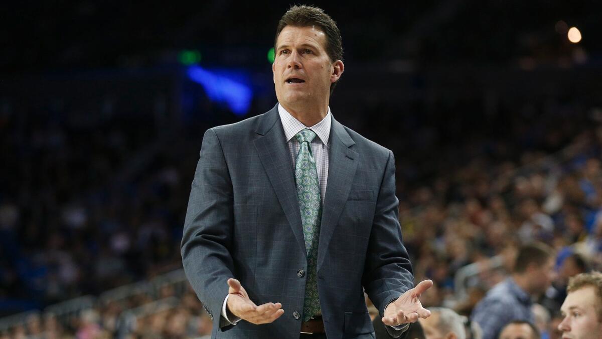 Steve Alford coaches the Bruins during a game against Western Michigan on Dec. 21.