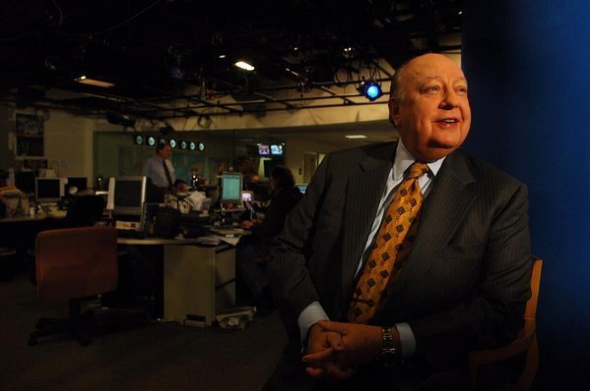 Fox News Chairman Roger Ailes confirmed that Megyn Kelly was moving to prime-time. He also joked that he wants to be a contestant on "Dancing with the Stars." Photo: Ailes is seen in the Fox newsroom in Manhattan, NY. 9/29/2006