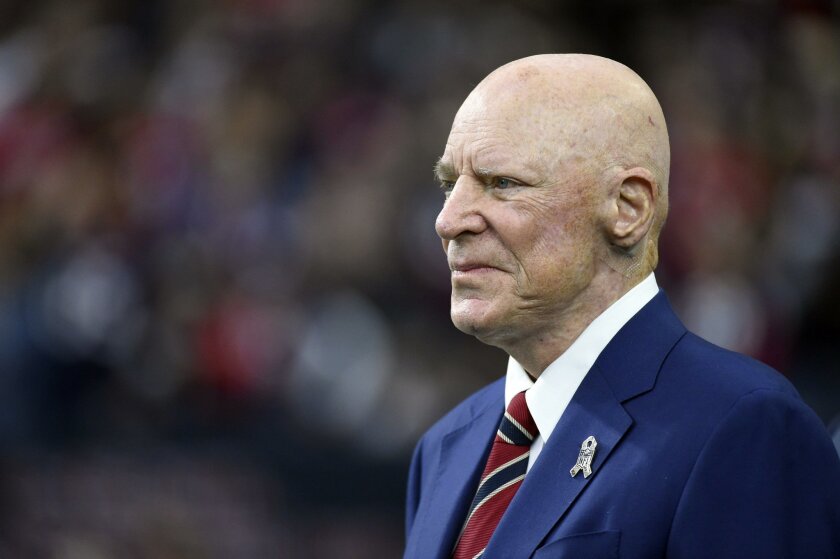 Houston Texans owner Bob McNair watches warm-ups before his team played the New Orleans Saints last month.