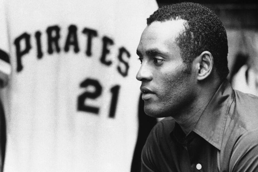 Pittsburgh Pirates star Roberto Clemente is shown, 1971.