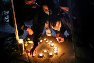 Monterey Park, CA - January 23: Mourners take part in a vigil for the victims of a mass shooting at the Star Dance Studio on Monday, Jan. 23, 2023, in Monterey Park, CA. The investigation into a mass shooting in Monterey Park is focused on the gunman's prior interactions at two dance studios he targeted and whether jealousy over a relationship was the motive, law enforcement sources said.(Allen J. Schaben / Los Angeles Times)