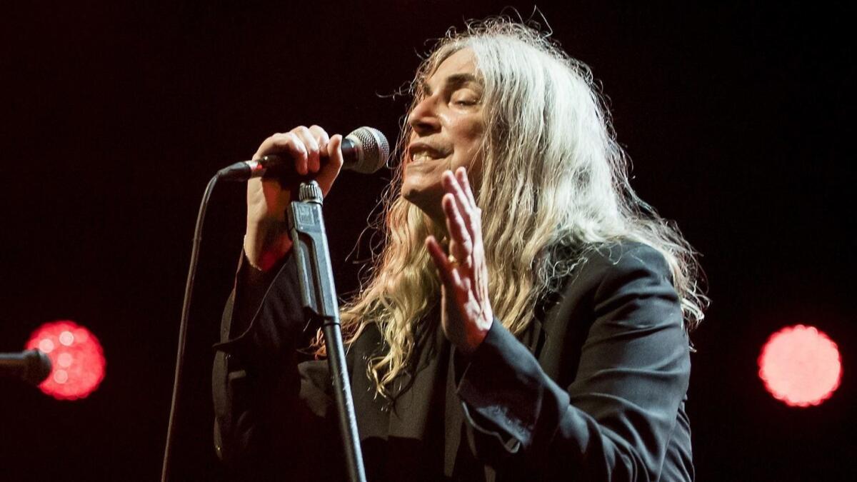 Patti Smith performing at the 2016 Montreux Jazz Festival, in Montreux, Switzerland.