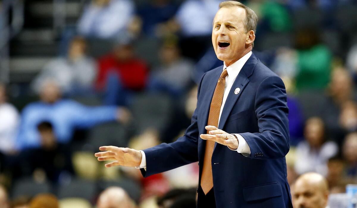 Rick Barnes was fired as basketball coach at Texas after 17 seasons, 16 with a winning record, and 402 victories. His record is 604-314 in 28 seasons.