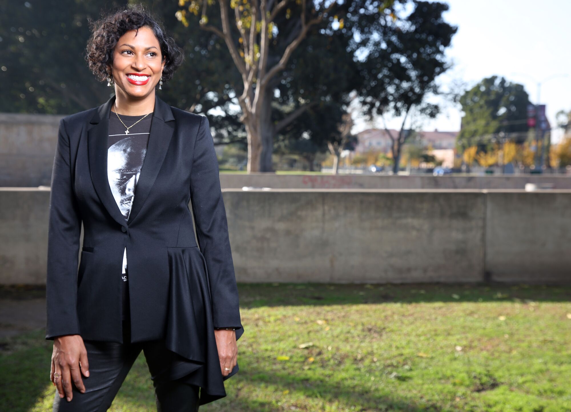 Talitha Watkins, who recently left CAA to lead ColorCreative Management, in L.A.'s Exposition Park on Dec. 2, 2020.