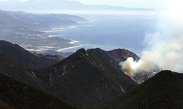 Wind-driven blaze in Santa Barbara