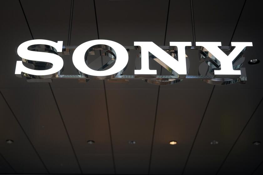 FILE - A logo of Sony is seen at the headquarters of Sony Corp. on May 10, 2022, in Tokyo. Japanese electronics and entertainment company Sony says it’s focusing on creativity in movies, animation and video games, rather than old-fashioned gadgetry. (AP Photo/Eugene Hoshiko, File)
