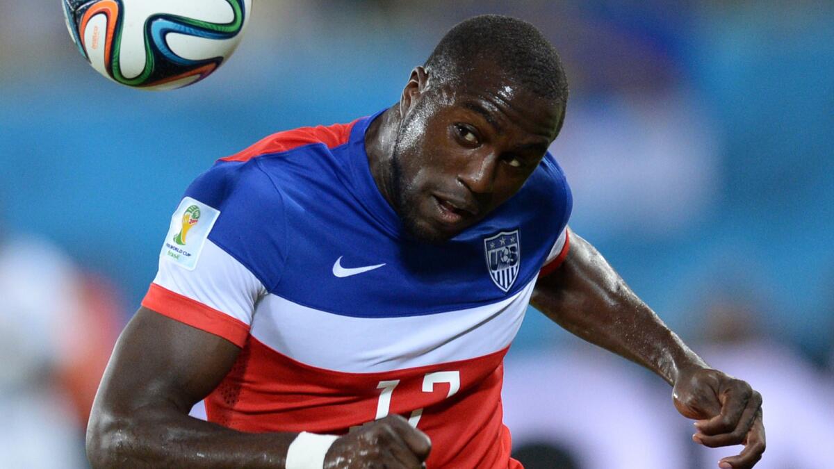 U.S. forward Jozy Altidore will not play Sunday against Portugal after suffering a strained hamstring in the team's World Cup opener against Ghana.