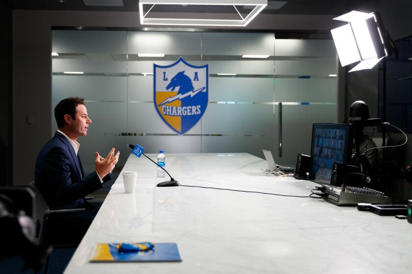 Brandon Staley is introduced as the 17th head coach in Los Angeles Chargers history on Thursday, January 21, 2021 at Hoag Performance Center in Costa Mesa, CA.